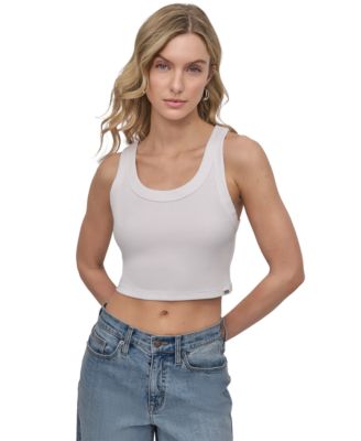 DKNY Jeans - Women's Ribbed Cropped Tank Top
