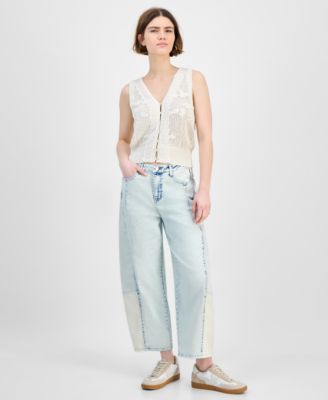 And Now This - Women's High-Rise Barrel-Leg Jeans