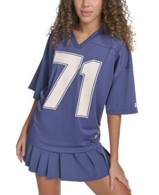 Starter - Women's Jersey Number Graphic V-Neck Short-Sleeve Top