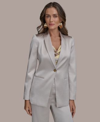 Donna Karan New York - Petite Shawl-Collar One-Button Blazer
