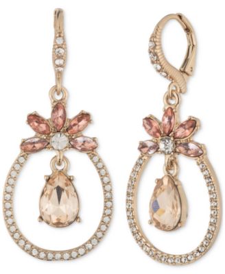 Givenchy - Gold-Tone Mixed Crystal Orbital Drop Earrings