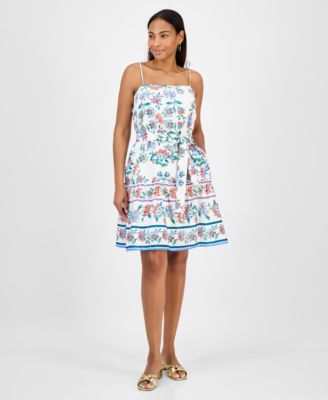 julia jordan - Women's Printed Sleeveless Fit & Flare Dress