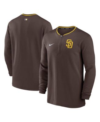 Nike - Men's Brown San Diego Padres Authentic Collection Performance Half-Zip Top