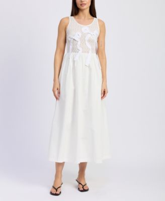 En Saison - Women's Denver Mixed-Media Midi Dress