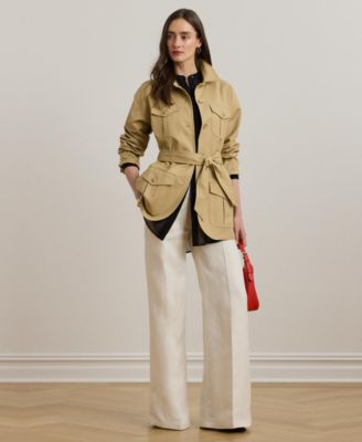 Lauren Ralph Lauren - Women's Linen-Blend Twill Wide-Leg Pants