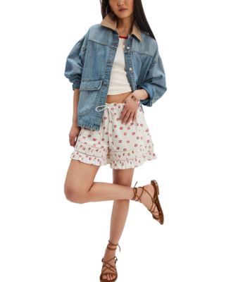 Free People - Women's Cambridge Printed Pull-On Shorts