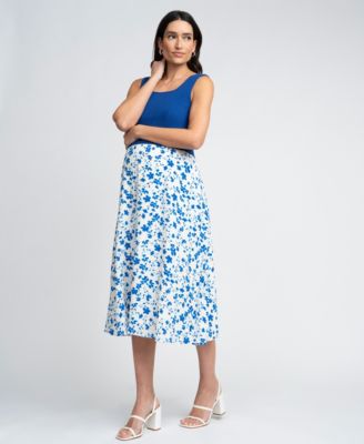 Seraphine - Maternity Knit Top With Woven Skirt